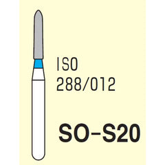 Mani Straight Ogival (SO) Series Short Shank Diamond Burs