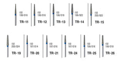 Mani Taper Round End (TR) Series Regular Shank Diamond Burs