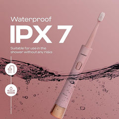 SmiloShine Adult Electric Toothbrush Sonic Power Dupont Bristles With 5 Modes & 1 Extra Bristle Head, 31000 Strokes/Min, Ipx7|Automatic Toothbrush|Electricity Toothbrush (Pink), 1 count