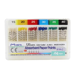 Meta Biomed 4% Tapered Paper Points - Assorted
