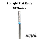 Mani Straight Fissure (SF) Series Regular Shank Diamond Burs - Standard (Blue)