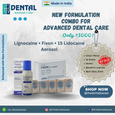 Lignocaine + Fixon + 15% Lidocaine Aerosol | Advanced Dental Anesthesia Combo | Painless Procedures | Strong Adhesion | Dentist-Recommended | 1 Combo Set