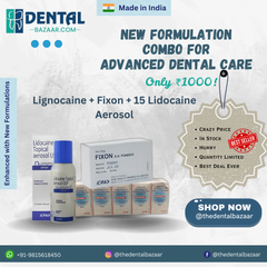 Lignocaine + Fixon + 15% Lidocaine Aerosol | Advanced Dental Anesthesia Combo | Painless Procedures | Strong Adhesion | Dentist-Recommended | 1 Combo Set