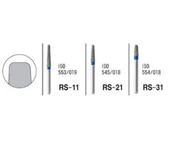 Mani Rounded Shoulder (RS) Series Regular Shank Diamond Burs