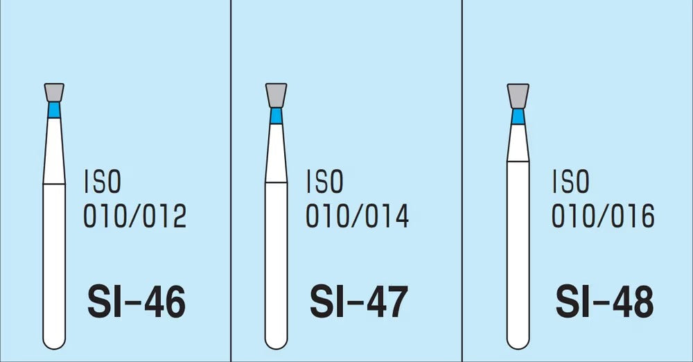 Mani Inverted Cone (SI) Series Short Shank Diamond Burs