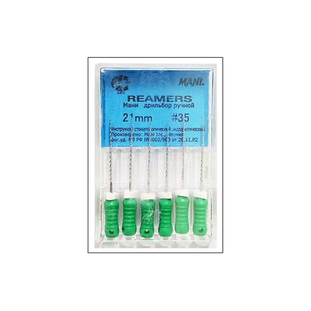 5 x Mani Stainless Steel Reamers