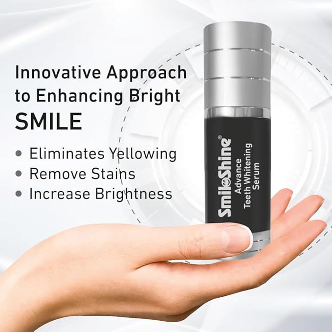SmiloShine Advance Teeth Whitening SERUM ll Dentist Recommended ll Instant Teeth Whitening in just 5 minutes ll Menthol Flavor ll Power of Activated Charcoal ll Serum Toothpaste ll 30 ml (1)