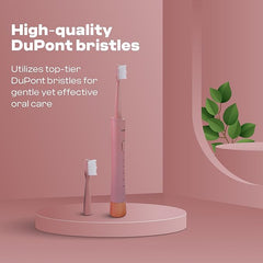 SmiloShine Adult Electric Toothbrush Sonic Power Dupont Bristles With 5 Modes & 1 Extra Bristle Head, 31000 Strokes/Min, Ipx7|Automatic Toothbrush|Electricity Toothbrush (Pink), 1 count