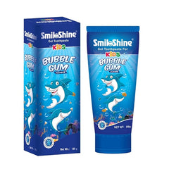 SmiloShine Unicorn Gel Toothpaste for Kids - Bubblegum Flavor and Strawberry ll Kids Toothpaste ll Bubblegum ll Strawberry ll 160 Gram ll Pack of 2 ll Bule and Pink (Bubblegum 1 +Strawberry 1)