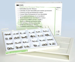 3M PO-96 SS Permanent Molar Kit Preformed Paediatric Crowns