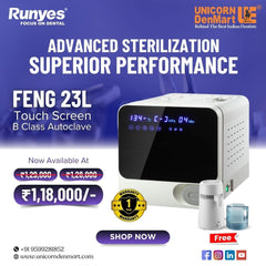 Runyes Touch Screen Autoclave – Class B (FENG 23 ltr) with Water Distiller