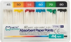 Meta Biomed 4% Tapered Paper Points - Assorted